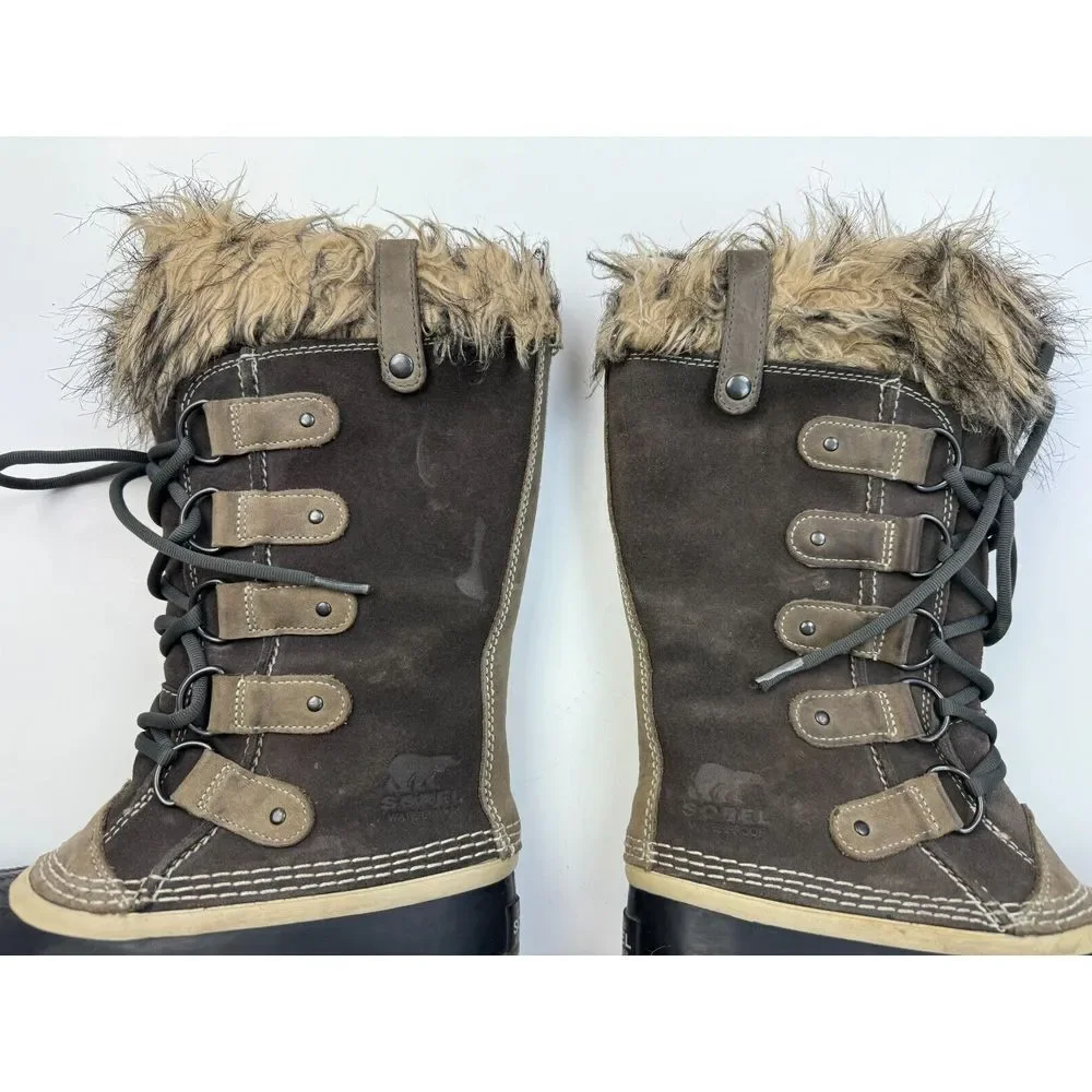 SOREL‎ Joan Of Arctic Winter Snow Boots Women 7 Waterproof Lace up NL1540-051